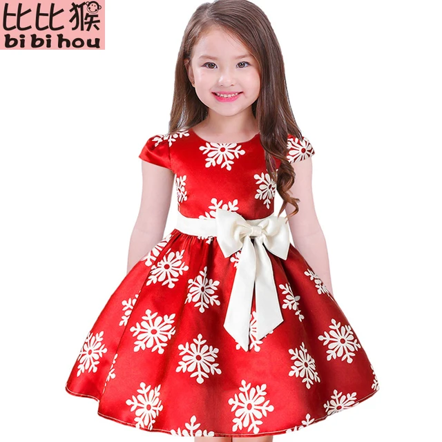 Girls Christmas Dress Snowflake Princess Dress 1