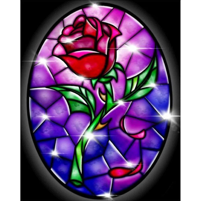 

Rose Diy 5D Diamond Painting Embroidery Cross Stitch Kit Craft Home Decor