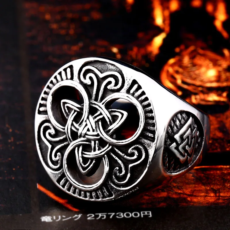BEIER stainless steel character geometry thor's hammer mjolnir Viking ring for man`s gift Punk rock Lucky JewelryBR8-663