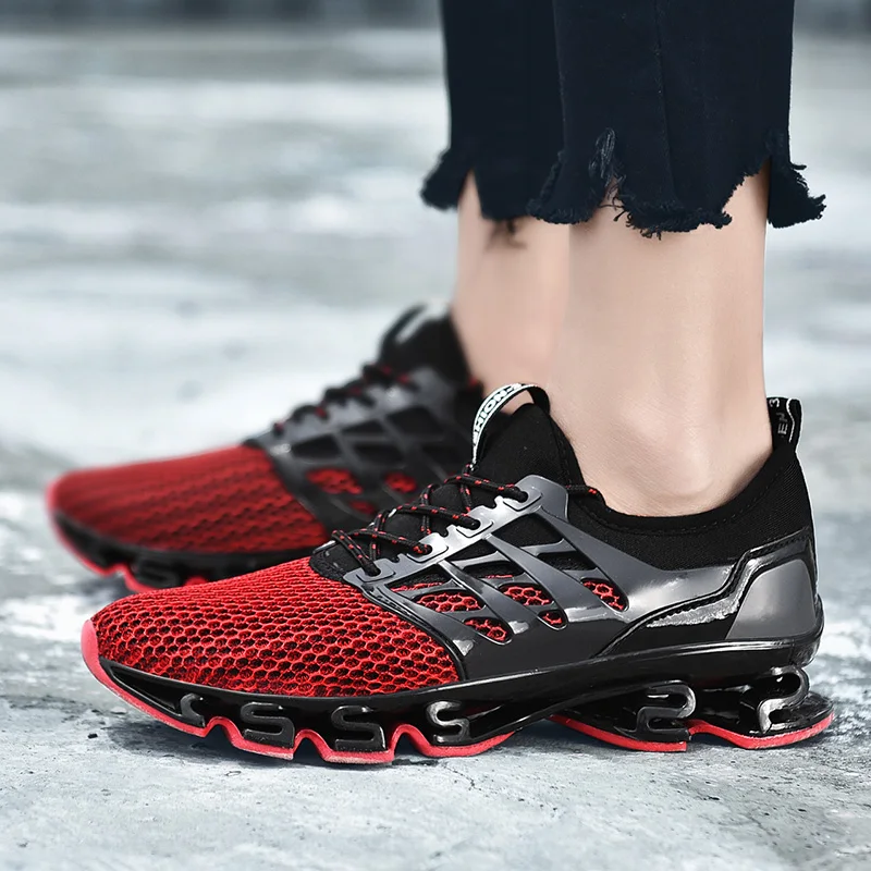 

Breathable Men Sneakers Male Shoes Adult Red Black Green High Quality Comfortable Non-slip Soft Mesh Men Shoes