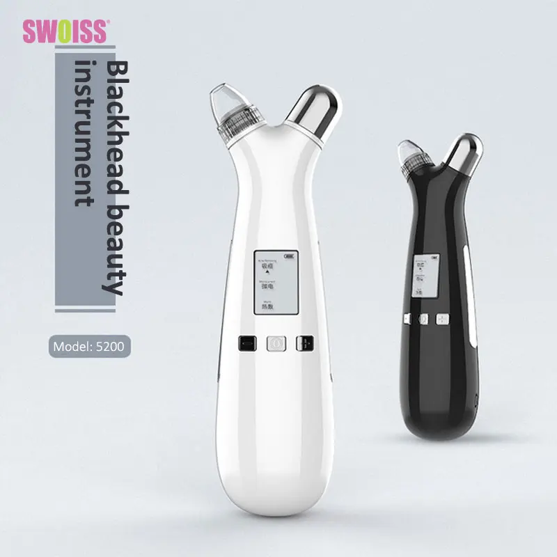 

SWOISS Electric Blackhead Remover Vacuum Acne Cleanser Instrument Pore Cleaner Hot Compress Micro-Electricity Skin Care Tools