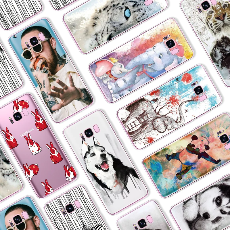 

Cartoon Elephant Silicone Case For Samsung Galaxy S10 Plus S4 S5 Mini S6 S7 Edge Plus S8 S9 Plus S10e M10 M20 M30 Soft TPU Cover