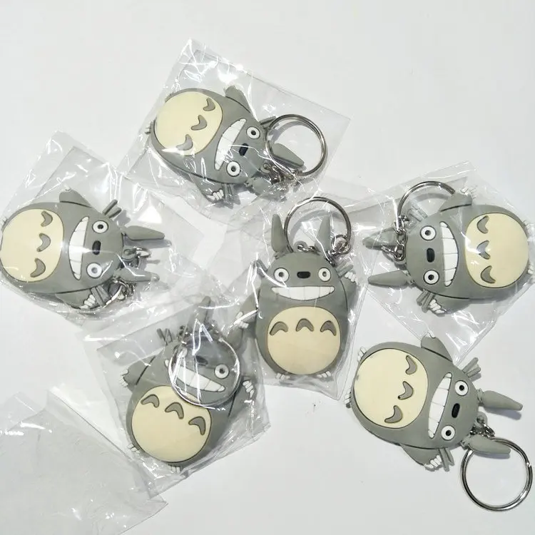 Anime mi vecino totoro de la cadena Hayao Miyazaki clásico de dibujos animados de silicona para llaves colgante accesorio de la joyería Chaveiros