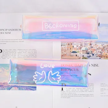 

1 Pcs Kawaii Pencil Case Heartbeat square Gift Estuches School Pencil Box Pencilcase Pencil Bag School Supplies Stationery