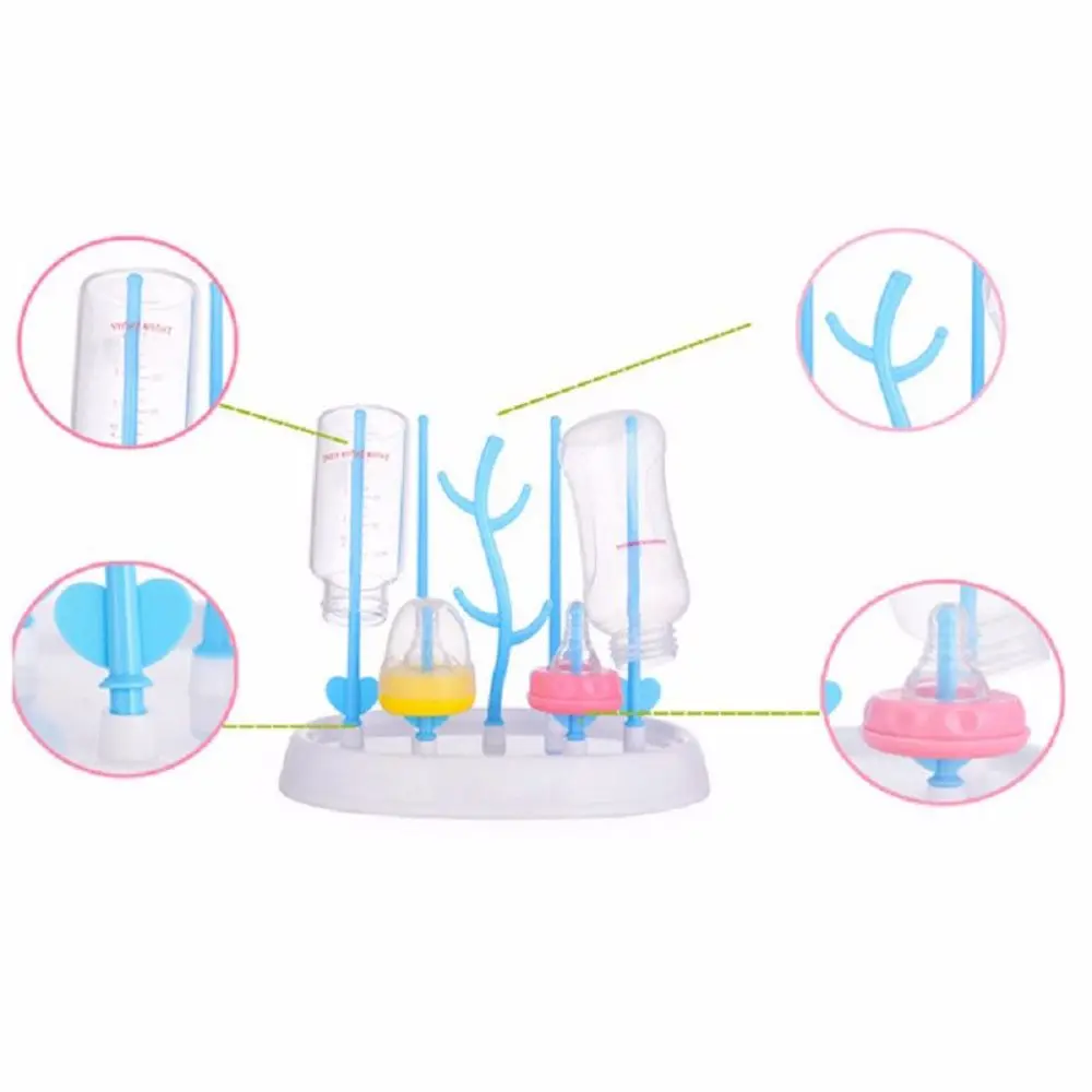 Новая креативная Полезная сушилка для детских бутылок, Простая подставка для чистки дерева, сушилка для сушки, полка, кухонный держатель для кормления, инструменты