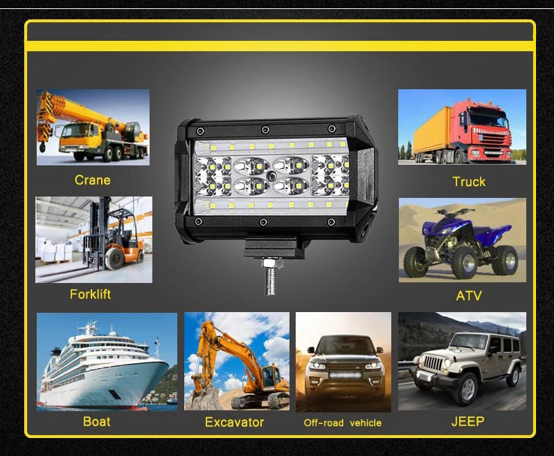 Светодиодная рабочая световая панель 168 Вт 5 дюймовые фары для трактора, лодки, квадроцикла, внедорожника, джипа, грузовика, дальнего света, комбинированные светодиодные балки, внедорожные противотуманные фары