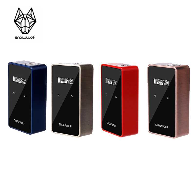 

Original Snowwolf 200W C Mod Sigelei Asmodus 235W Output with Touch Screen Display Snow Wolf 235Watt E Cigarette Vape Mod