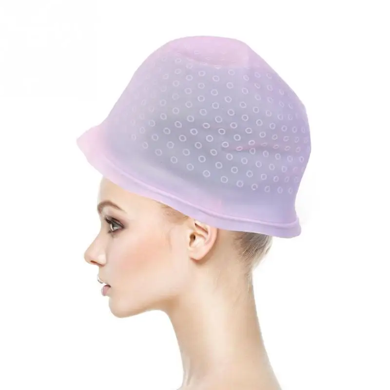 Reusable Hair Salon Silicone Gel Cap Dye Hair Coloring Cap Highlighting Cap Hair Styling Tools