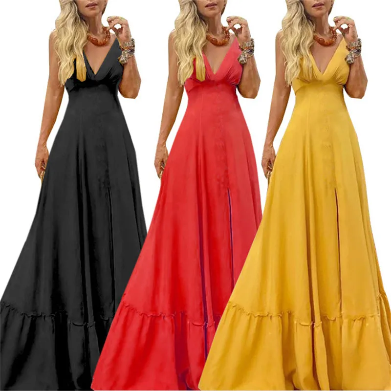 

2019 Women Summer Dress Sexy Vintage Elegant Party Night Dresses Fashion Long Plus Size Dress