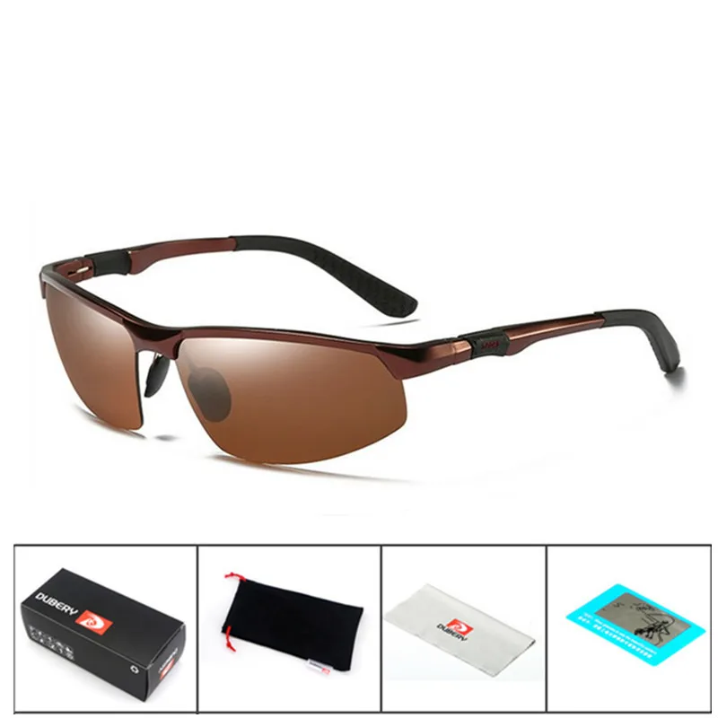 Роскошные алюминиевые HD винтажные Поляризованные солнцезащитные очки для мужчин и женщин, солнцезащитные очки, брендовые дизайнерские очки gafas de sol lunette de soleil - Цвет линз: D3121 Brown