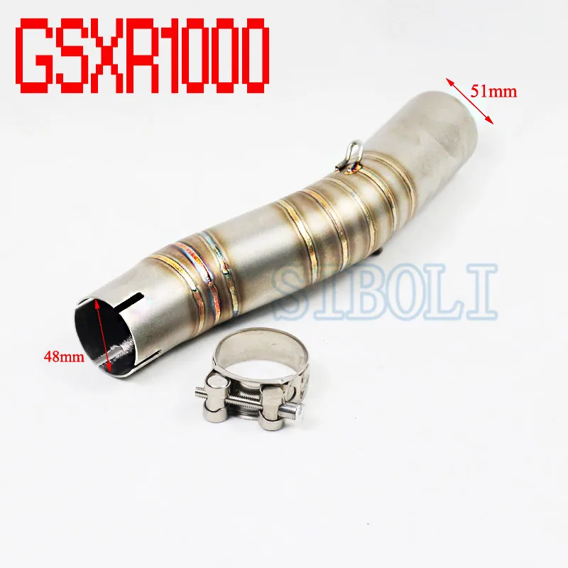 Motorcycle For Suzuki Gsxr100 Middle Connect Exhaust Pipe Mid Link Tube For Suzuki Gsxr1000 2003