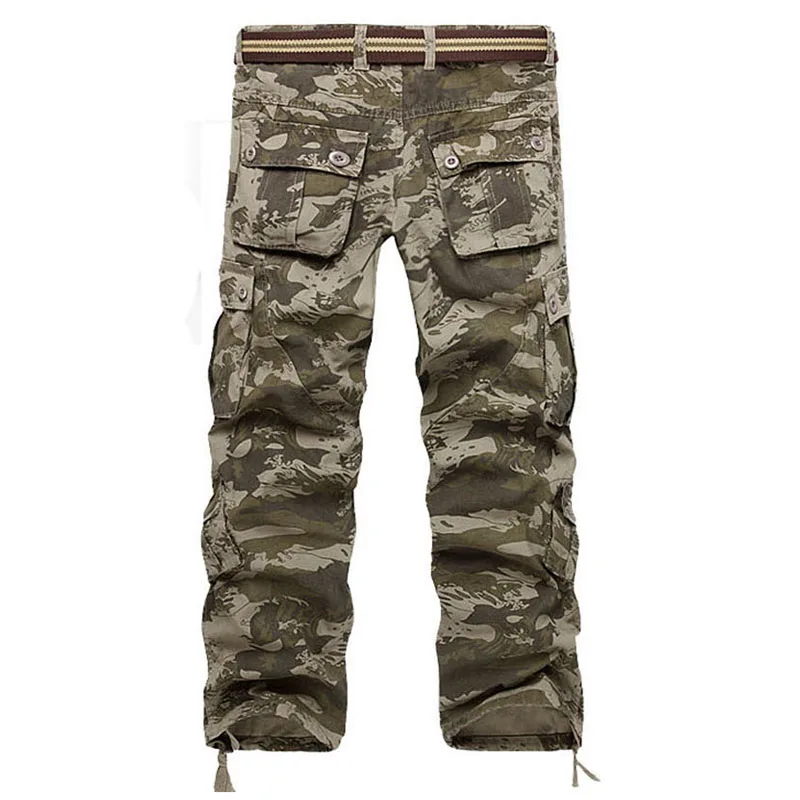 RAY gracia de los hombres al aire libre ejército militar de camuflaje pantalones de senderismo Multi-Bolsillo camuflaje carga pantalones de Trekking deportes