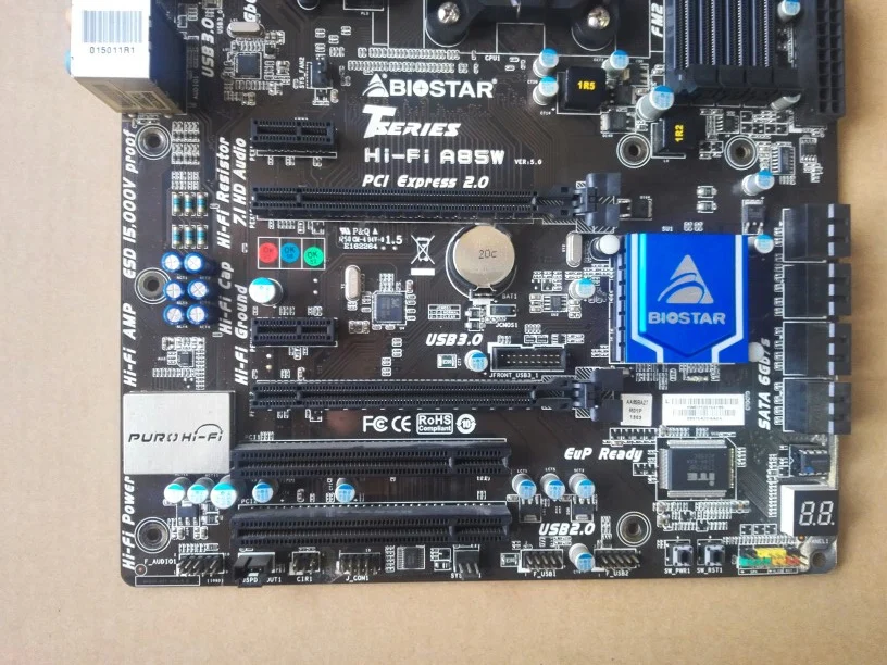  BIOSTAR ATX Desktop Computer Motherboard FM2 Hi-Fi A85W DDR3 Support USB 3.0