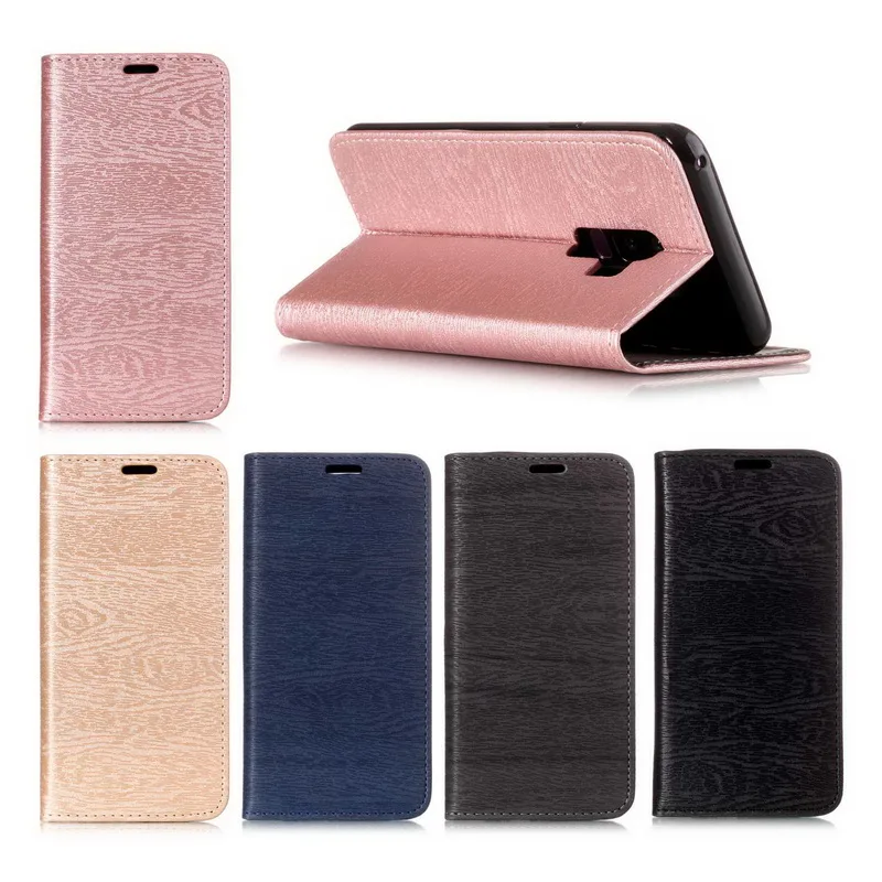 

YISHANGOU Tree Grain PU Leather Wallet Flip Phone Case For Samsung Galaxy S9 S8 Plus A8 Plus 2018 Stand Card Holder Cover Skin