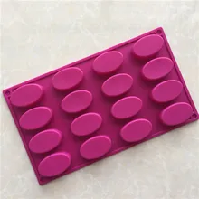 16 эллиптический силикагель Форма для торта шоколад формы для пудинга и кубиков льда Изготовление Формы DIY Овальные силиконовые формы для мыла