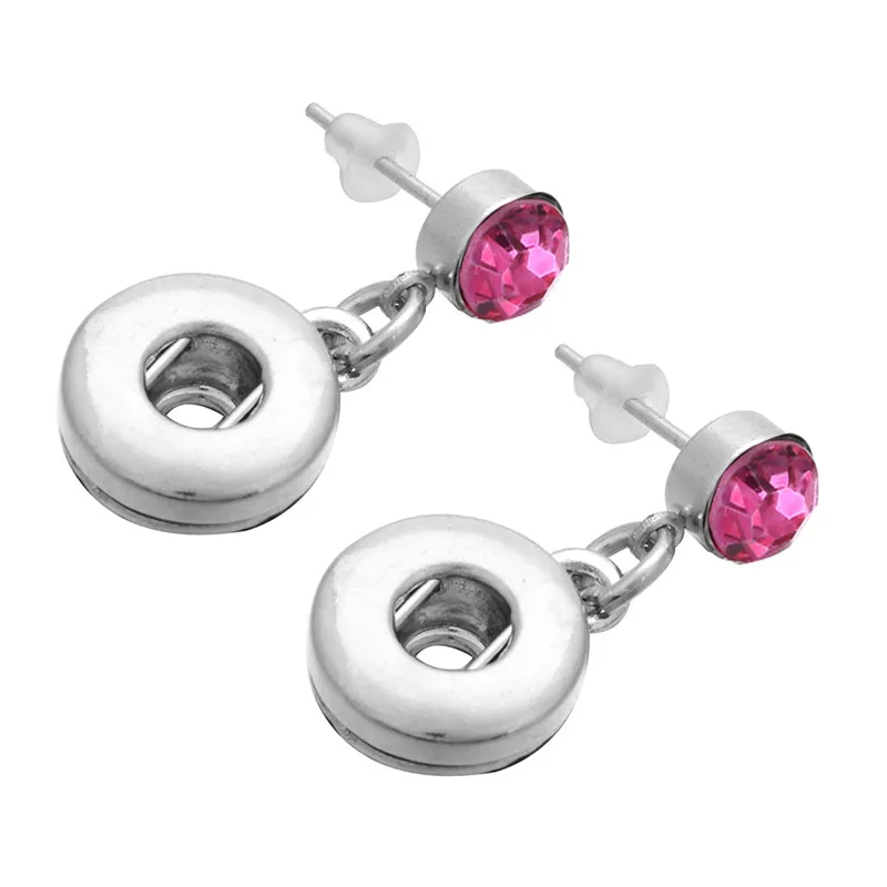 New Snap Earring Jewelry Vintage 12mm Snap Earrings Mini Button Charms Dangle Earring For Women