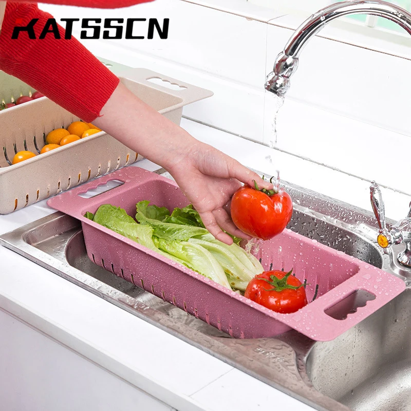 

Fruit Vegetable Durable Basket Color Wheat Straw Kitchen Tableware Dish Rack storage Drain With Handles Kitchen Tools