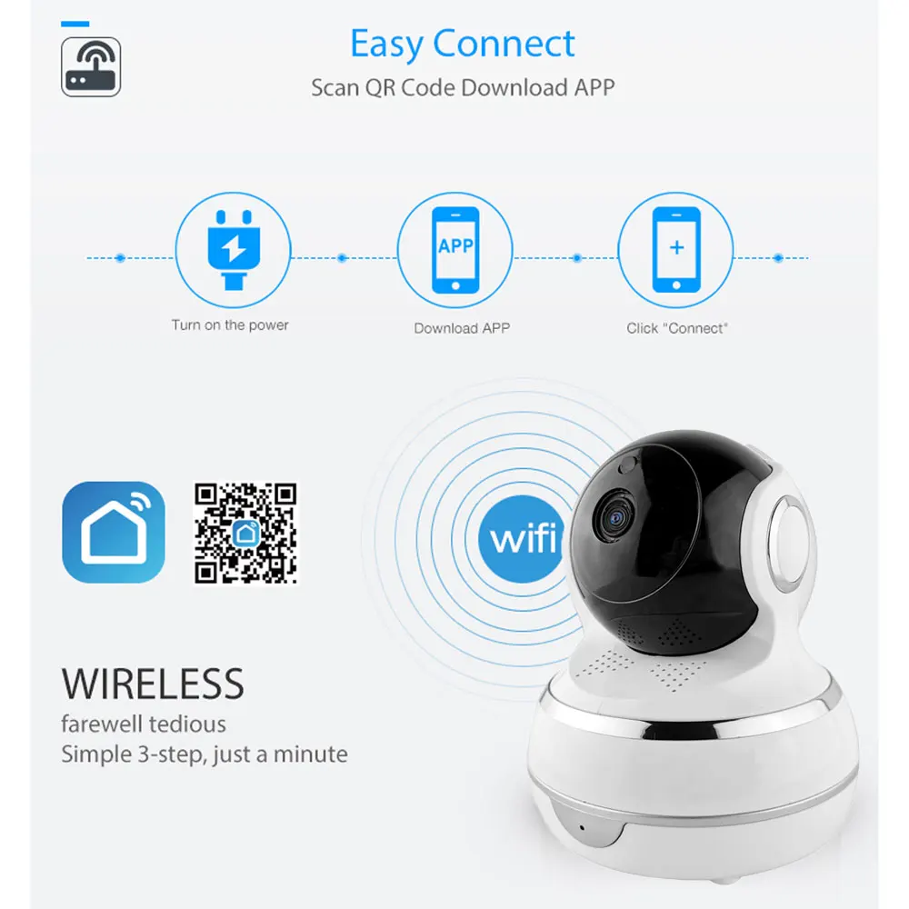Беспроводная IP камера 1080 МП с поддержкой Wi Fi P|Камеры видеонаблюдения| |