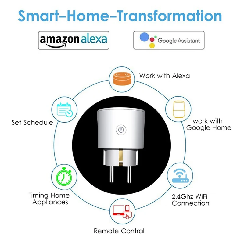 16A wifi умный ЕС штекер умный Переключатель Розетка аудио контроль умный выбор времени розетка Беспроводная розетка голосовое интеллектуальное управление