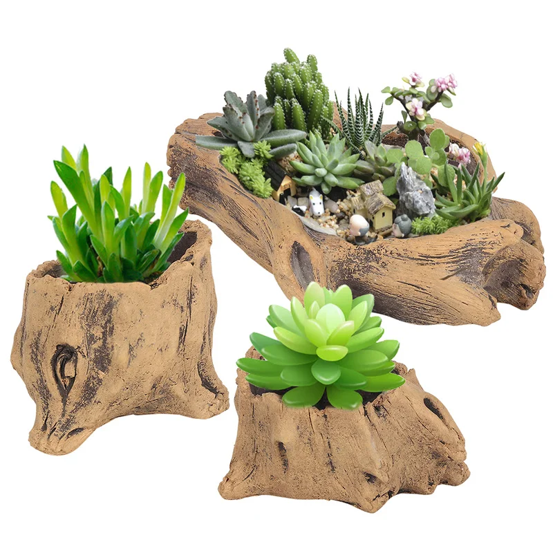 

Creative Cement Plant Pot Imitation Tree Root Flower Planter Garden Home Outdoor Indoor Decor Micro Landscape Succulents Pots
