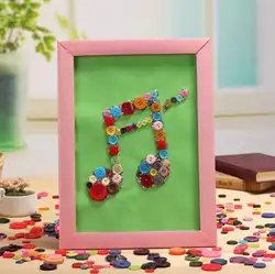 DIY детей Цвет кнопка наклейки красиво ручной Детская ручной работы творческого обучения Развивающие игрушки Puzzle Наборы