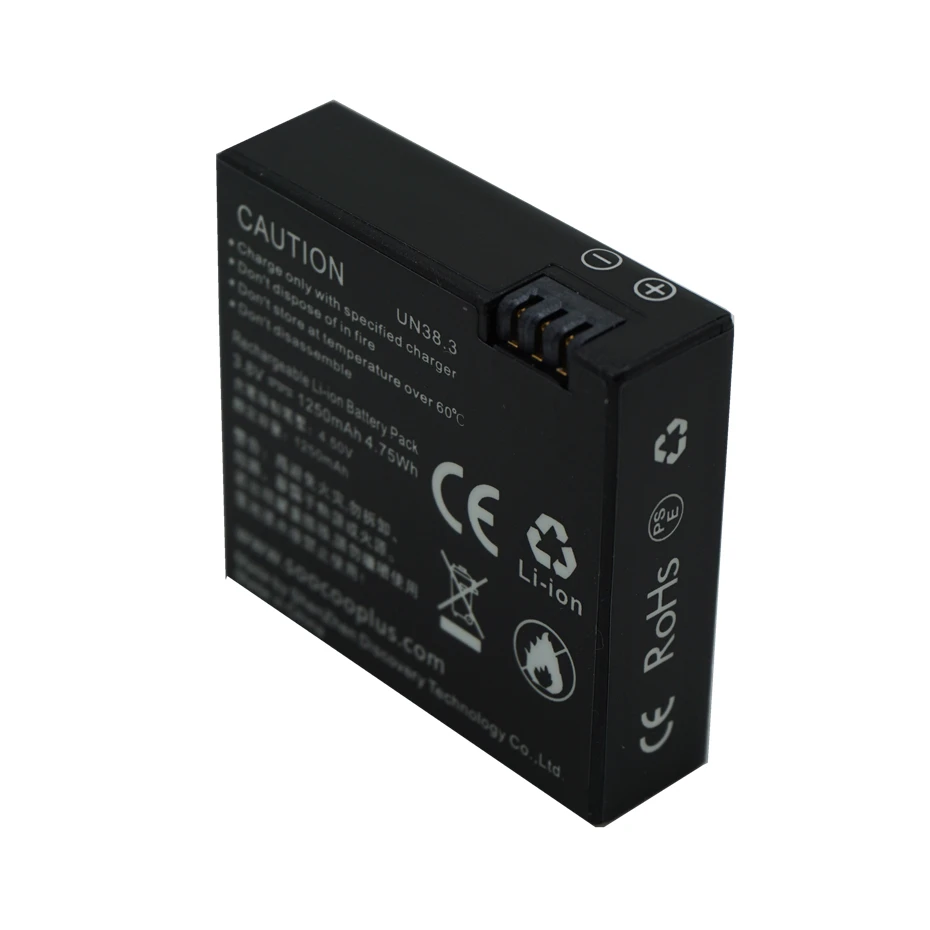 Digital Batteries for SOOCOO Battery 1250mah 3.8V action camera battery For SOOCOO S200 S300 with storage box (5)