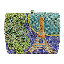 Элегантная ценная Роскошная башня со стразами вечерняя сумка для вечеринки go хозяйственная сумка на одно плечо вечерние Дата 88200