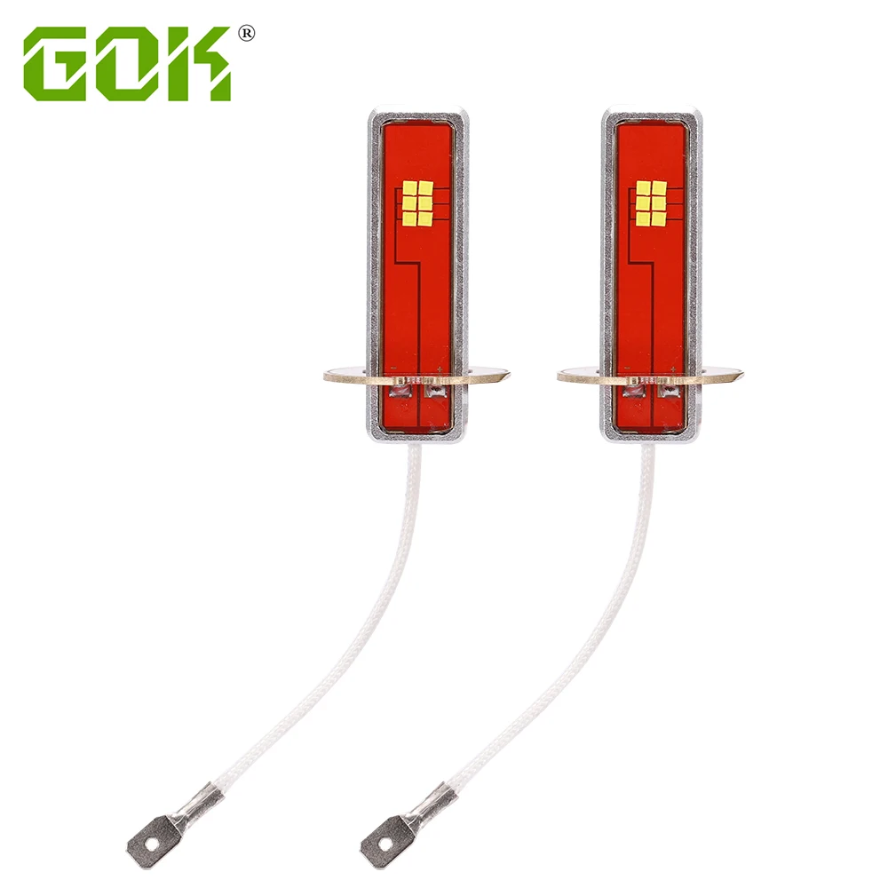 2 шт. Canbus led H1 H3 LED лампа 12 CSP чип 60 Вт авто противотуманная фара для Вождения ходовой