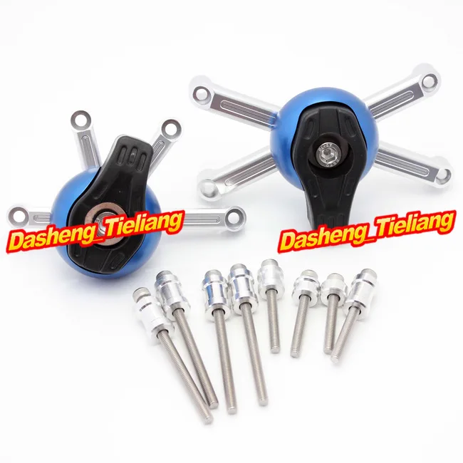

For Suzuki 2006-2010 GSXR 600 750 Engine Frame Cover Sliders Crash Pads Protector, Motorcycle Spare Part, Blue Color