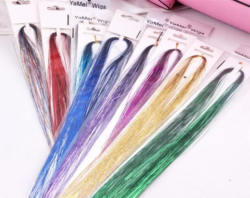 

2019 Ombre Korean Color Wire Hair Extension Strips for Women Colorful Seamless Hair Accessories for Female Box Braid Accessories