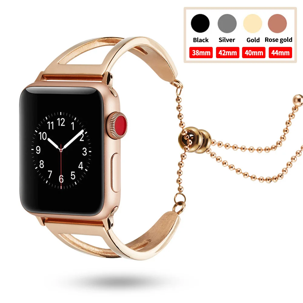 

Women Watch Strap for Apple Watch Band 44mm/40mm/42mm/38mm Stainless Steel Bracelect for iWatch Series 4 3 2 1 Metal Belt