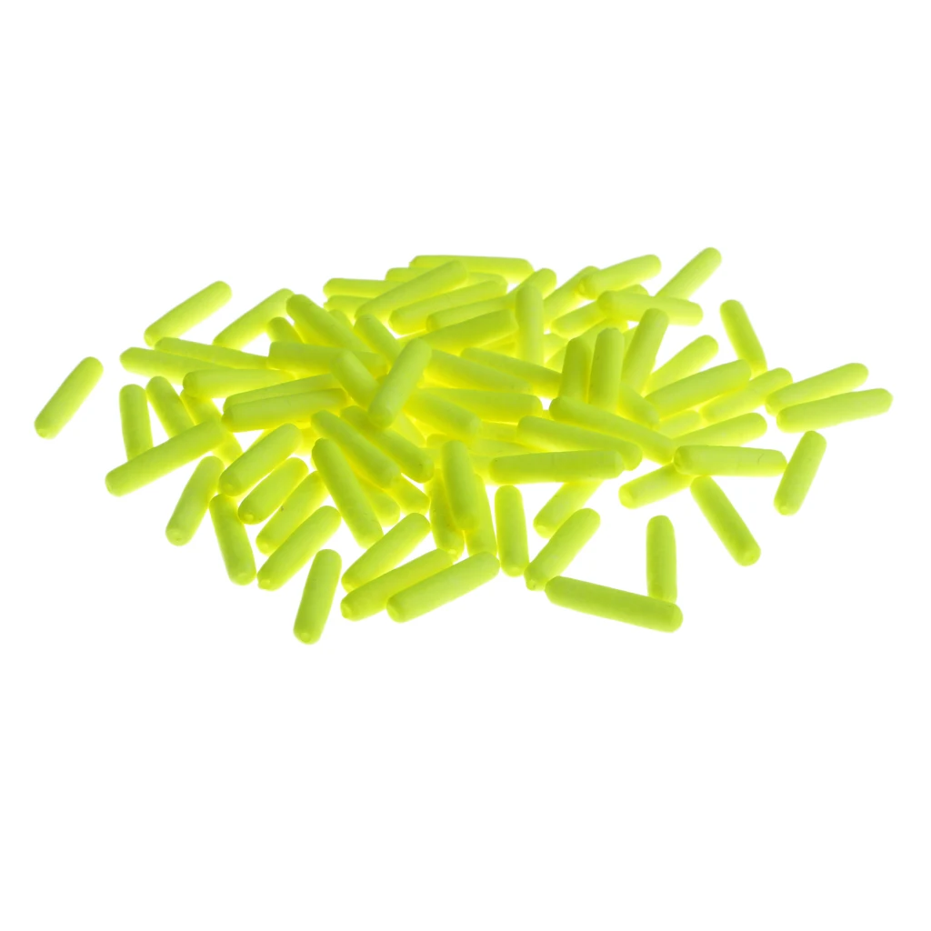 100 Pieces Bright Colors Cylinder Strike Indicator Fly Fishing Floats Bobbers Small And Exquisite Easy To Carry
