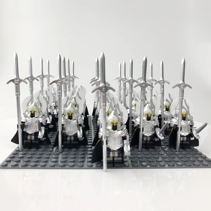 

2019 New 21pcs/lot Custom Gondor Citadel Fountain Guard minifigures from Game of Thrones with Sword Spear compatible legoes toys