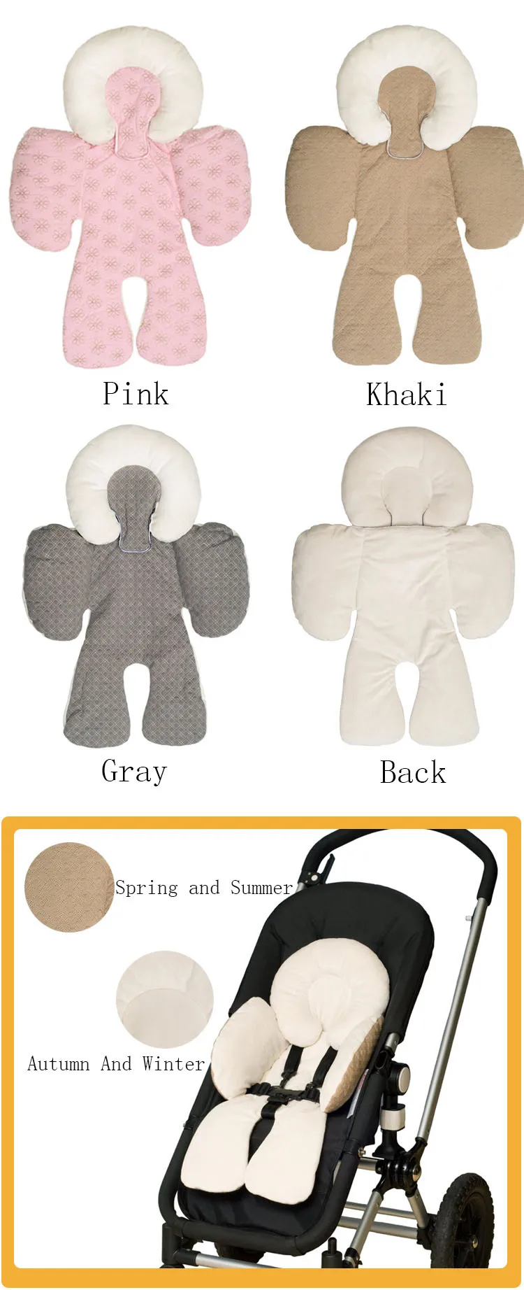 Baby Stroller Cushion Car Seat Accessories Carriage Thermal Pad Liner Newborn Shoulder Belt Strap Cover Neck Protection Pad