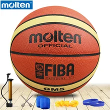 оригинальный расплавленный баскетбольный мяч GM5 BGM5 новый высокое качество подлинная расплавленный Материал PU Официальный Размер 5 крытый Баскетбол 