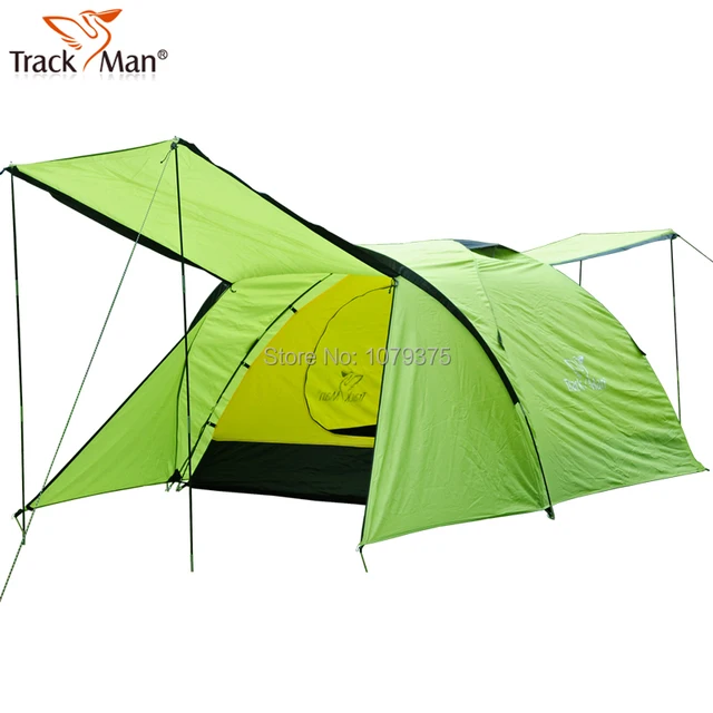 Cheap 3-4person 4season outdoor double layer camping tent sun shade sun shelter beach tent gazebo family tent awnings trackman