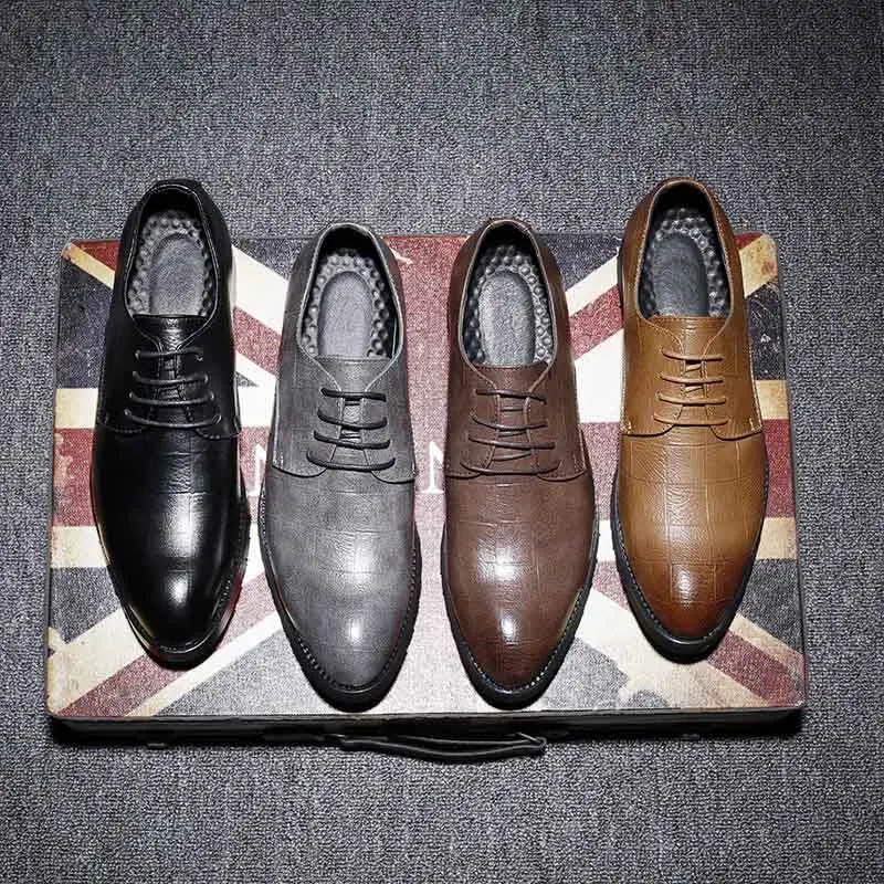 

Masorini Men Leather Shoes Brogues Social Shoe Male Men Elegant Designer Formal Brand Sapatenis WW-598
