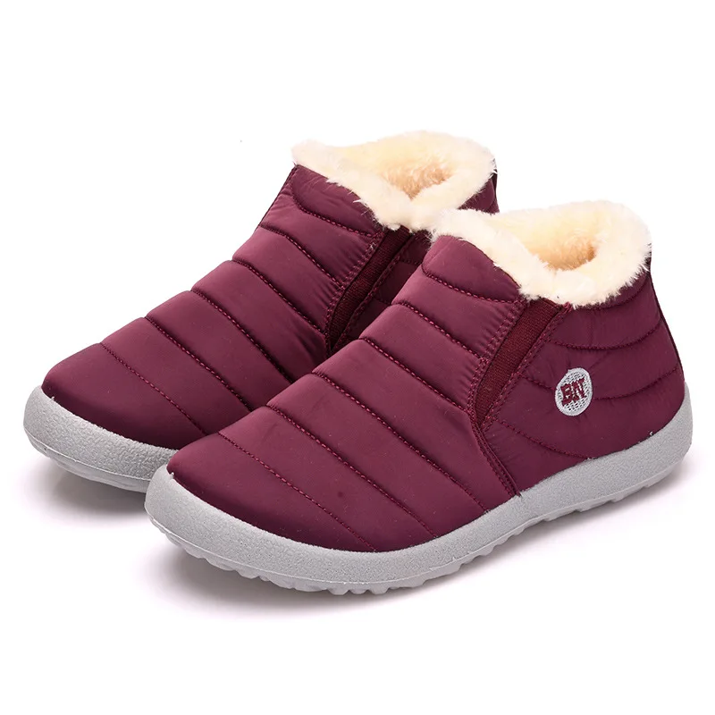 

Women Snow Boots Shoes Fashion Keeping Warm Waterproof Slip on Lightweight Women Ankle Boots Winter Flat 35 49 Plus Size Shoe
