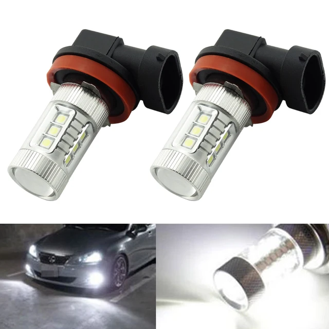1 Pair H11 LED 80W DRL Fog light bulb With Project Lens Parking H11 LED