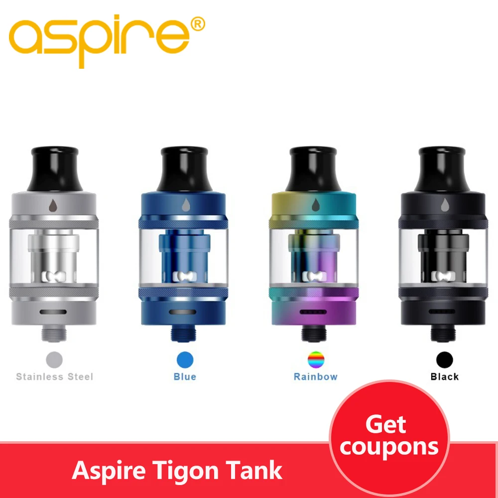 Aspire Tigon бак жидкостью Vape MTL/DTL 3 5 мл с 1 2 и 0.4ohm катушки ребенка устойчивы электронные