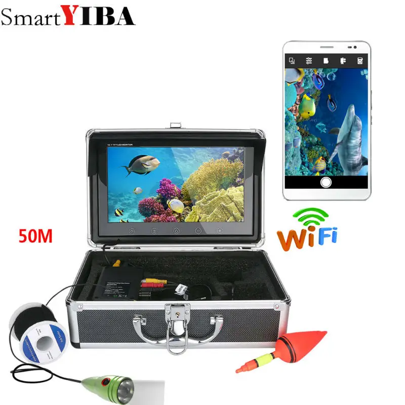 

SmartYIBA 10" Inch Color Monitor Underwater Fishing Video Camera Kit ,HD Wifi Wireless For IOS Android APP Supports Video Reco