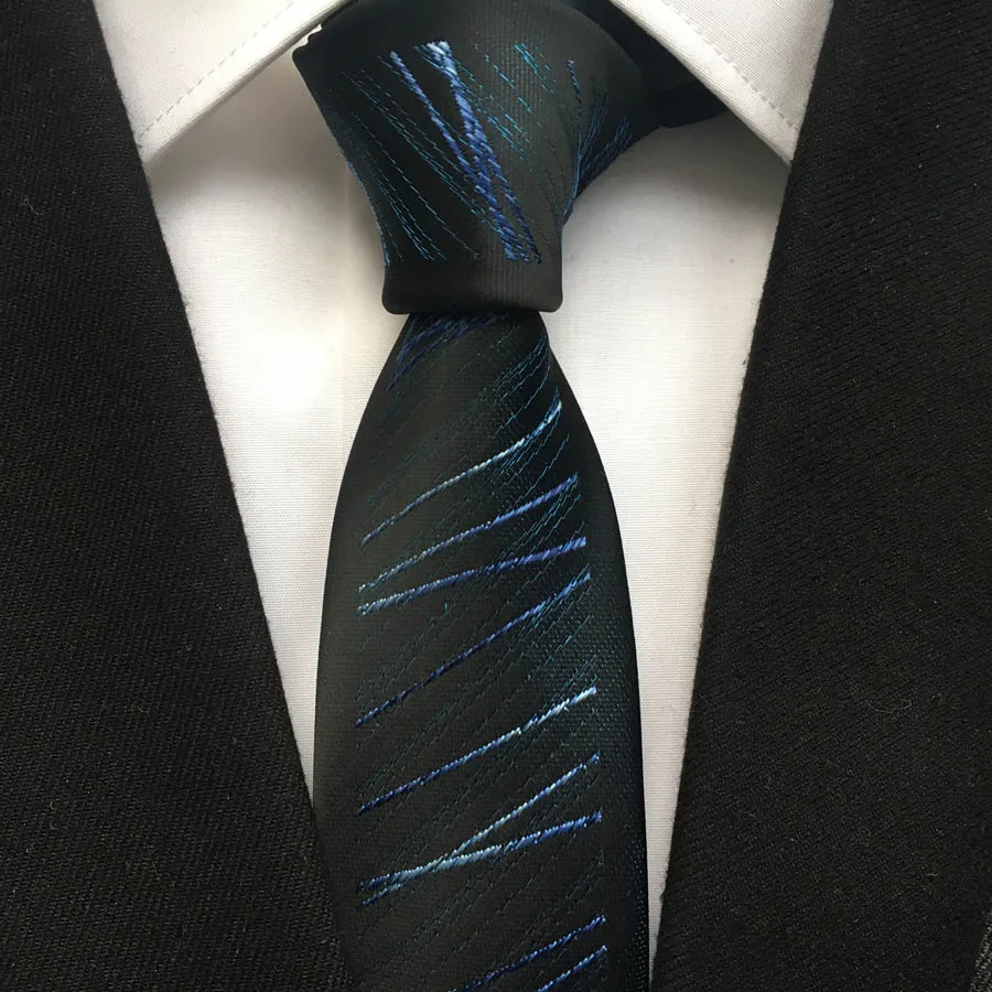 Модные новые тонкие галстуки для мужчин высокого качества Свадебный галстук синий полосатый галстук Corbatas Hombre Cravate мужские галстуки для