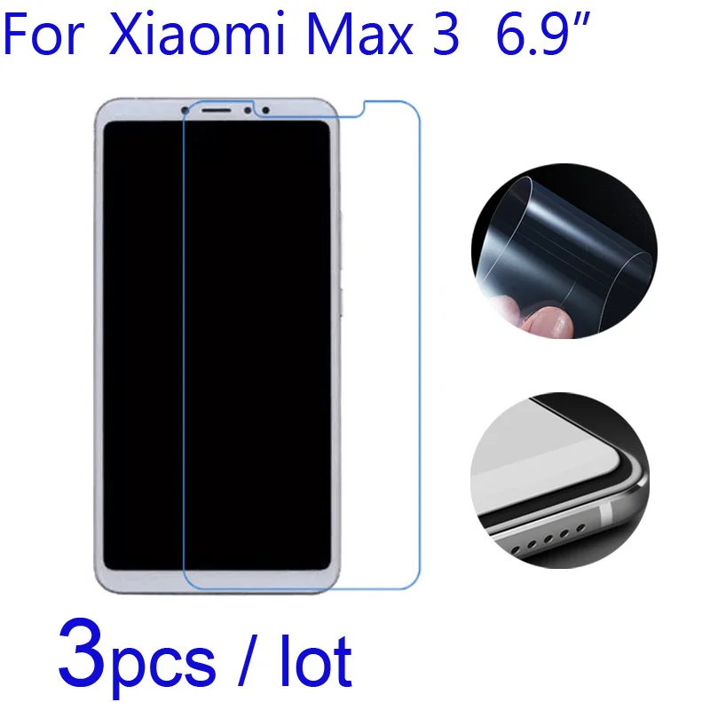 3 шт./лот мягкая защитная пленка для экрана Xio mi max прозрачная/матовая/нано