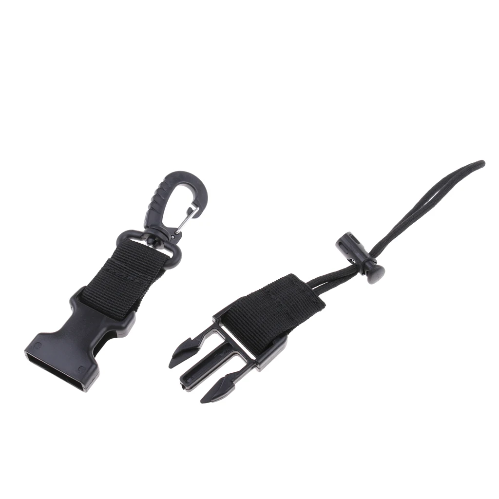 Underwater Scuba Diving Lanyard Camera Torch Light Holder Strap Quick Release Buckle Black Nylon Diving Equipment