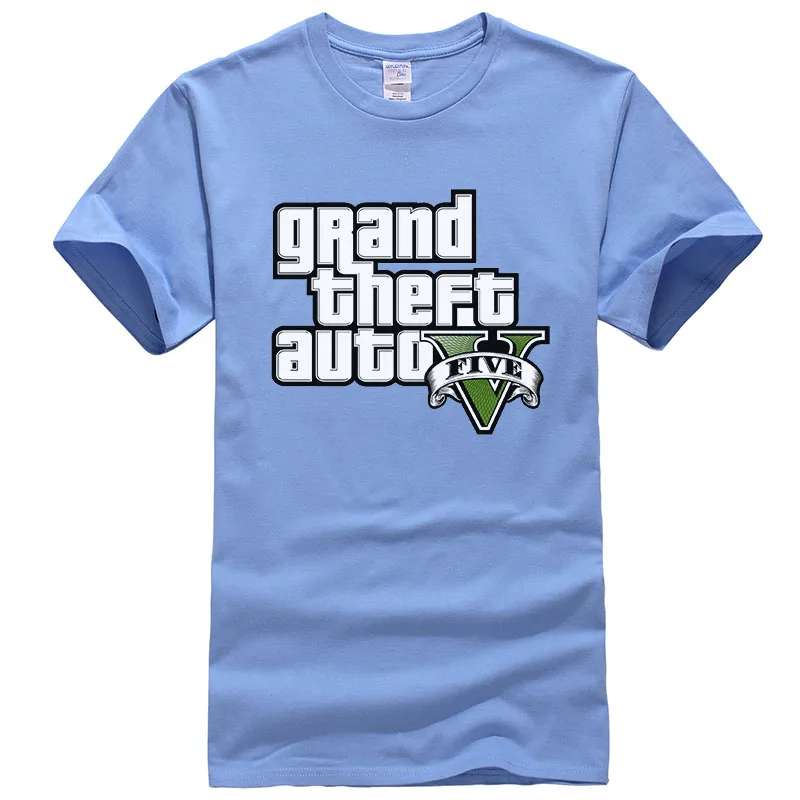 Grand Theft Auto GTA Футболка Мужская Уличная Длинная с GTA 5 Футболка мужская и женская футболка летние топы с коротким рукавом футболки GTA5 T143 - Цвет: 1