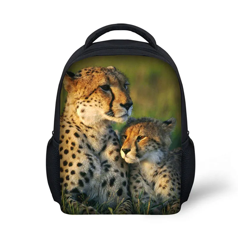 Детские школьные сумки, 12 дюймов, маленький рюкзак для мальчиков, детская мини-школьная сумка, для детей младшего возраста, Леопардовый принт, легкая школьная сумка для детей 2-5 лет - Цвет: 6901F