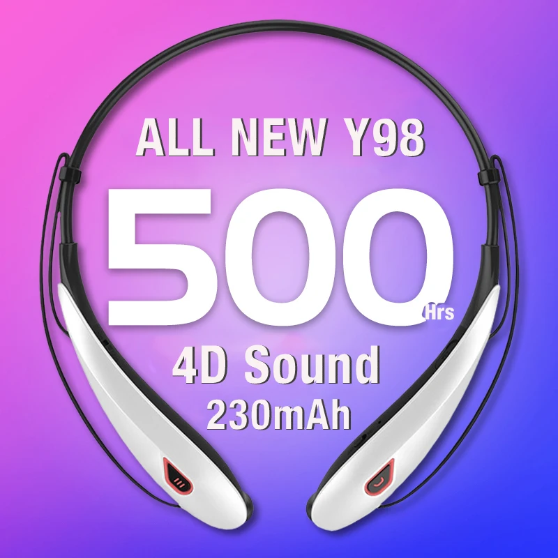 Lymoc Upgrade Y98 4D стерео Bluetooth гарнитура с шейным ободом беспроводные наушники V4.2