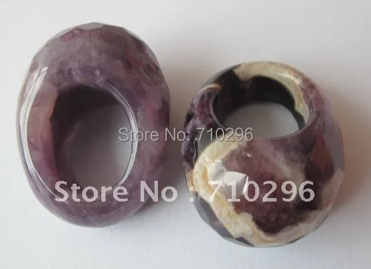 

Gem stone Natural Dog Teeth Amethys t Quartz Ring Amethys t Jewelry Big Ring