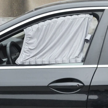 

2Pcs Car Curtain Kit Universal Car SUV VIP Style Front & Rear Set Anti-UV