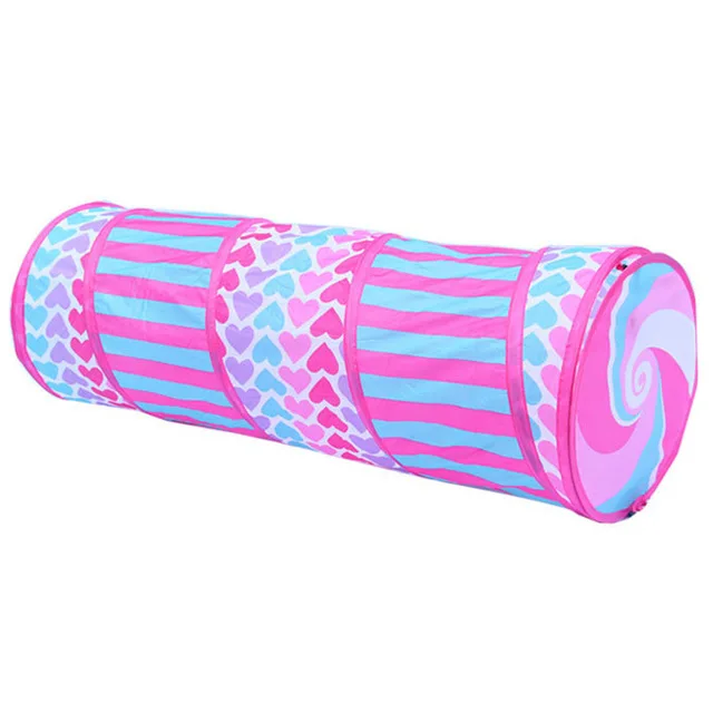 Child Toys Tents Kids Play Tent Boy Girl Princess Castle Indoor Outdoor Kids House Play Ball Pit Pool Playhouse - Color: pink  Crawl Tunnel